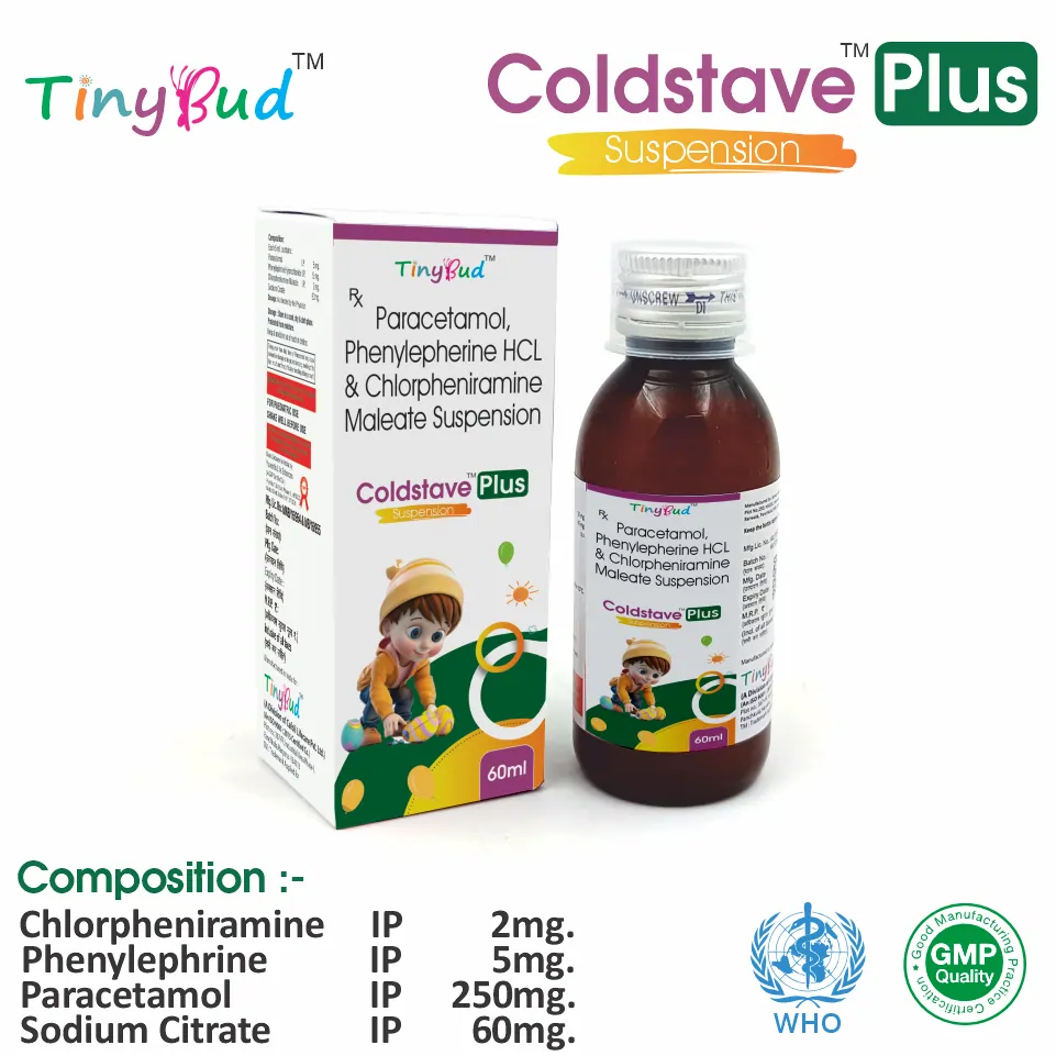 Chlorpheniramine Maleate + Phenylephrine + Paracetamol + Sodium Citrate Suspension at the best price in PCD Pharma Franchise